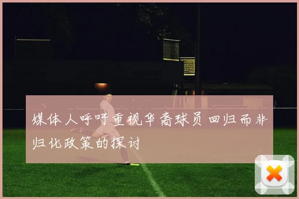 媒体人呼吁重视华裔球员回归而非归化政策的探讨